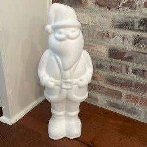 White Flocked Santa Christmas Decoration, Foam, 23", by Holiday Time